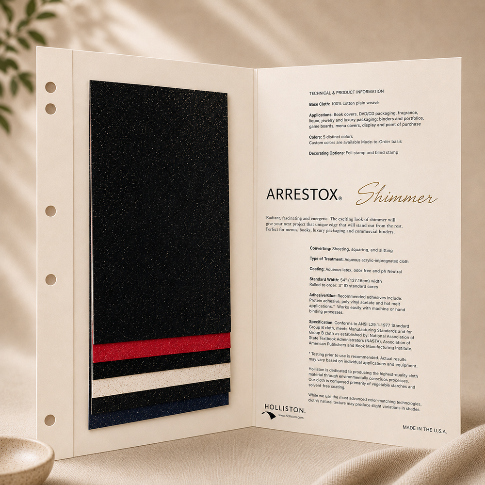 Open Arrestox Shimmer sample book