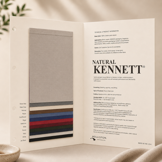 Open sample book of Natural Kennett materials