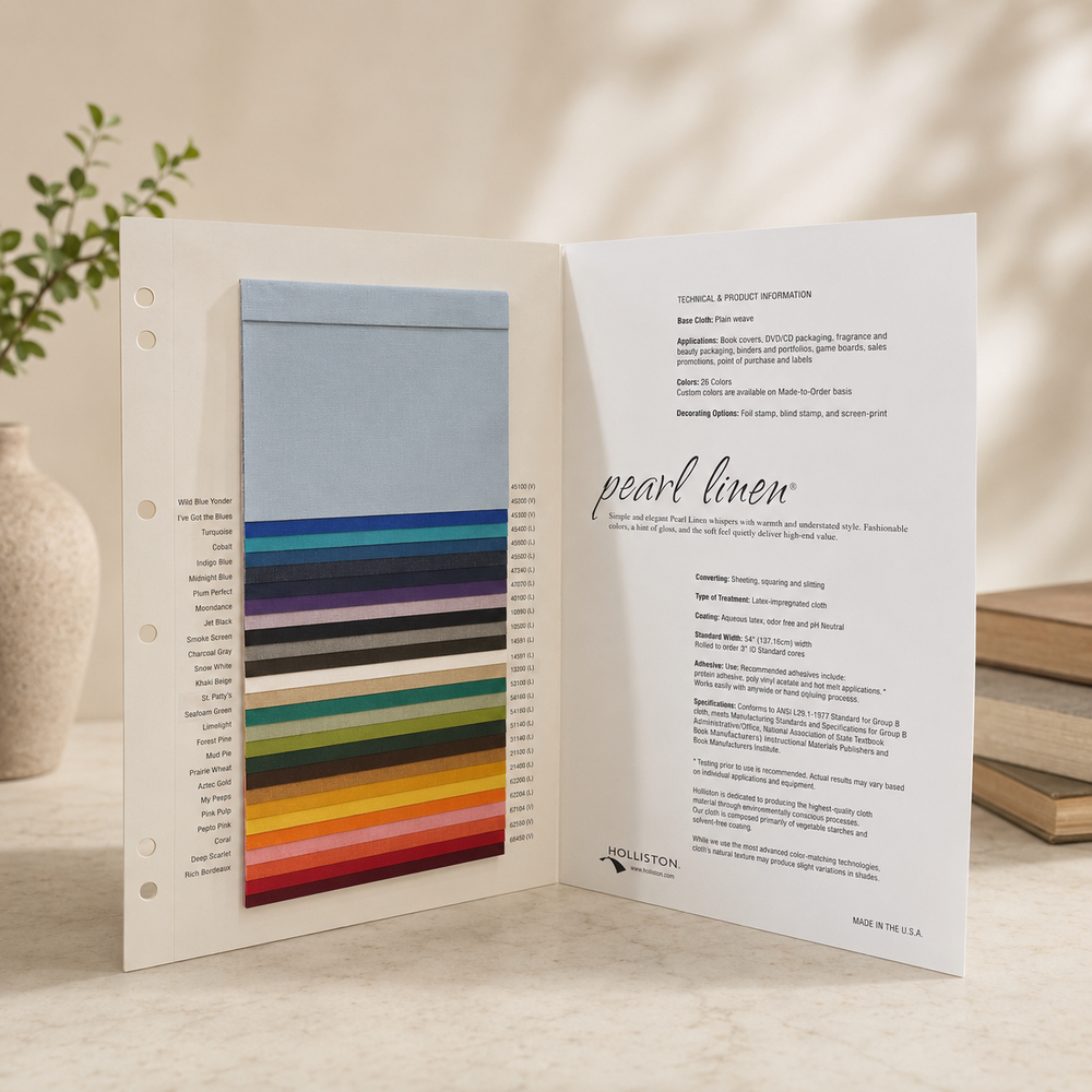 Open Pearl Linen sample book