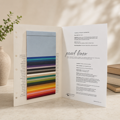 Open Pearl Linen sample book